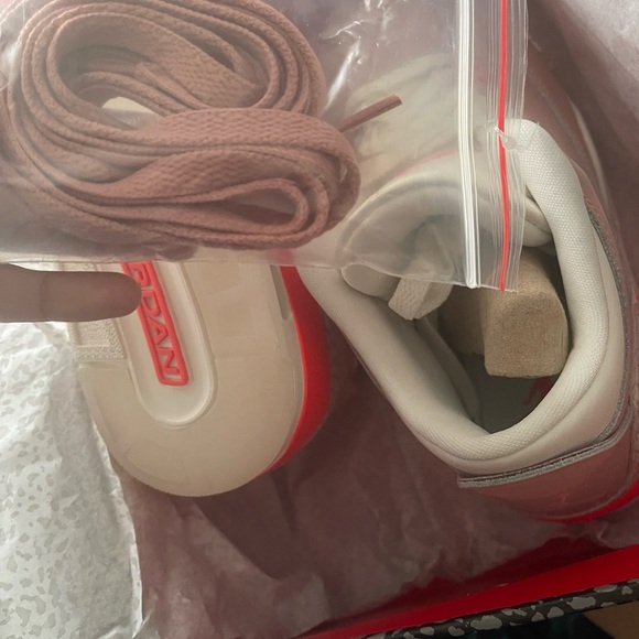 Jordan Pink and White Women's Sneakers - Picture 3 of 4